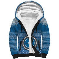 Warning Kinda Crazy Messy Bun Skull Sherpa Hoodie - Wonder Print Shop