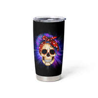 Warning Kinda Crazy Messy Bun Skull Tumbler Cup - Wonder Print Shop