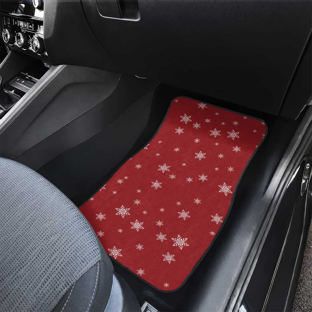 Golden Retriever Christmas Car Mats with Santa Hat Wreath and Snowflake Design - Wonder Print Shop