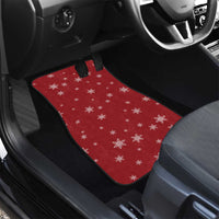 Golden Retriever Christmas Car Mats with Santa Hat Wreath and Snowflake Design - Wonder Print Shop