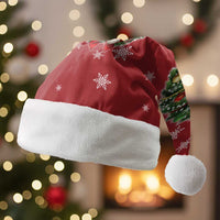 Golden Retriever Christmas Santa Hat with Santa Hat Wreath and Snowflake Design - Wonder Print Shop