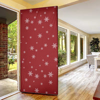Golden Retriever Christmas Door Cover with Santa Hat Wreath and Snowflake Design - Wonder Print Shop