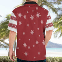 Golden Retriever Christmas Hawaiian Shirt with Santa Hat Wreath and Snowflake Design - Wonder Print Shop
