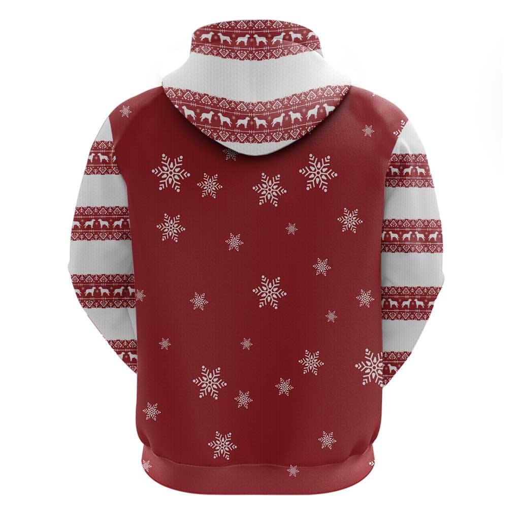 Golden Retriever Christmas Hoodie with Santa Hat Wreath and Snowflake Design - Wonder Print Shop