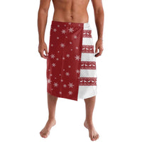 Golden Retriever Christmas Lavalava with Santa Hat Wreath and Snowflake Design - Wonder Print Shop