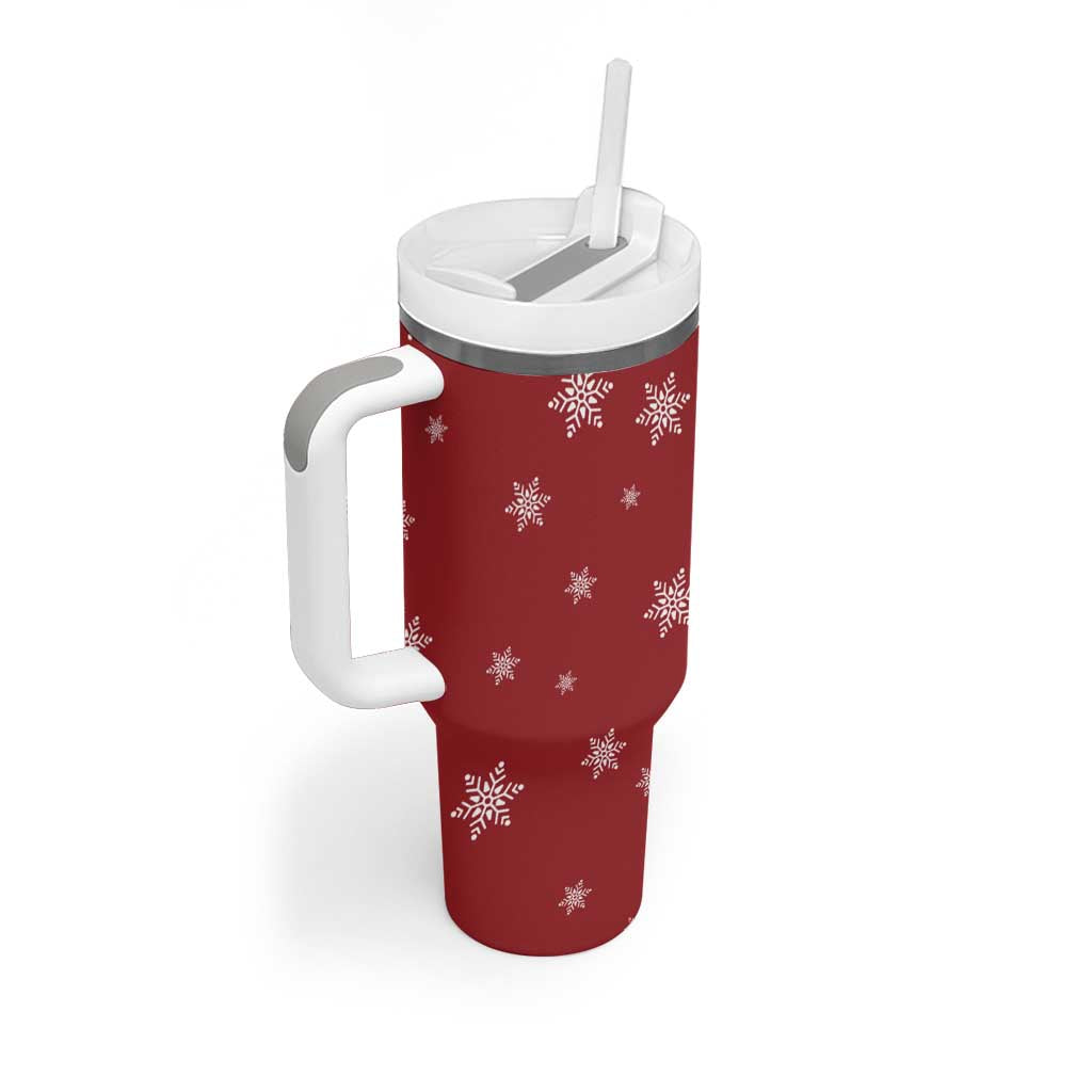 Golden Retriever Christmas Tumbler With Handle with Santa Hat Wreath and Snowflake Design - Wonder Print Shop