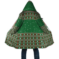 Golden Retriever Christmas Cloak with Red Scarf Snowflakes and Tree Pattern - Wonder Print Shop