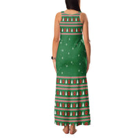 Golden Retriever Christmas Family Matching Tank Maxi Dress and Hawaiian Shirt with Red Scarf Snowflakes and Tree Pattern - Wonder Print Shop