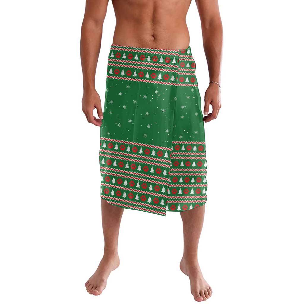 Golden Retriever Christmas Lavalava with Red Scarf Snowflakes and Tree Pattern - Wonder Print Shop
