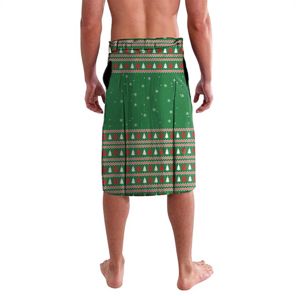 Golden Retriever Christmas Lavalava with Red Scarf Snowflakes and Tree Pattern - Wonder Print Shop