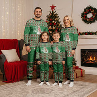 Golden Retriever Christmas Pajama Set with Red Scarf Snowflakes and Tree Pattern - Wonder Print Shop
