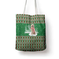 Golden Retriever Christmas Tote Bag with Red Scarf Snowflakes and Tree Pattern - Wonder Print Shop