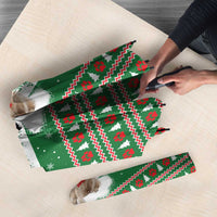 Golden Retriever Christmas Umbrella with Red Scarf Snowflakes and Tree Pattern - Wonder Print Shop