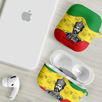 Haile Selassie I AirPods Case Ethiopia Lion of Judah and Conquering Lion Pattern Tribute - Wonder Print Shop