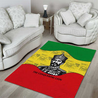 Haile Selassie I Area Rug Ethiopia Lion of Judah and Conquering Lion Pattern Tribute - Wonder Print Shop