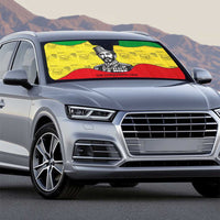 Haile Selassie I Auto Sun Shade Ethiopia Lion of Judah and Conquering Lion Pattern Tribute - Wonder Print Shop