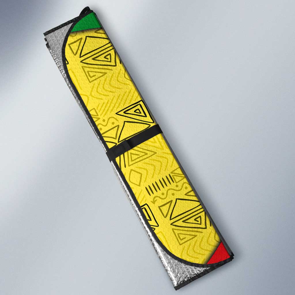 Haile Selassie I Auto Sun Shade Ethiopia Lion of Judah and Conquering Lion Pattern Tribute - Wonder Print Shop