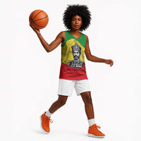 Haile Selassie I Basketball Jersey Ethiopia Lion of Judah and Conquering Lion Pattern Tribute - Wonder Print Shop
