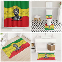 Haile Selassie I Bathroom Set Ethiopia Lion of Judah and Conquering Lion Pattern Tribute - Wonder Print Shop