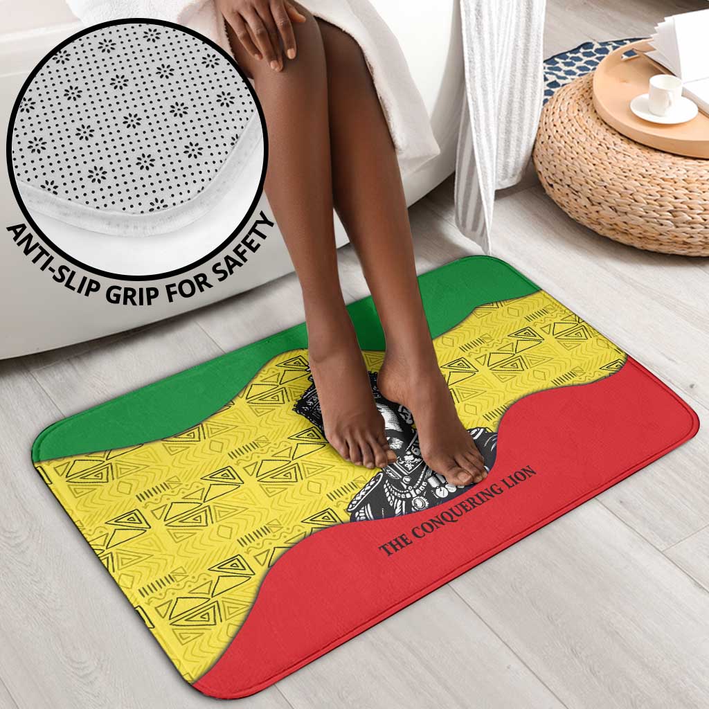 Haile Selassie I Bathroom Set Ethiopia Lion of Judah and Conquering Lion Pattern Tribute - Wonder Print Shop