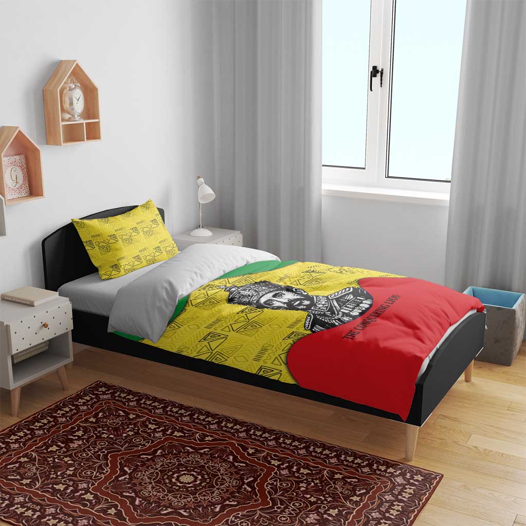 Haile Selassie I Bedding Set Ethiopia Lion of Judah and Conquering Lion Pattern Tribute - Wonder Print Shop