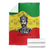 Haile Selassie I Blanket Ethiopia Lion of Judah and Conquering Lion Pattern Tribute - Wonder Print Shop