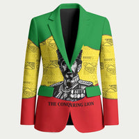 Haile Selassie I Blazer Ethiopia Lion of Judah and Conquering Lion Pattern Tribute - Wonder Print Shop