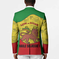 Haile Selassie I Blazer Ethiopia Lion of Judah and Conquering Lion Pattern Tribute - Wonder Print Shop