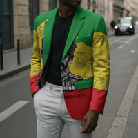 Haile Selassie I Blazer Ethiopia Lion of Judah and Conquering Lion Pattern Tribute - Wonder Print Shop