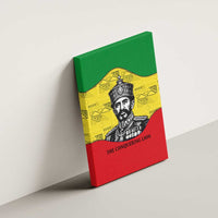 Haile Selassie I Canvas Wall Art Ethiopia Lion of Judah and Conquering Lion Pattern Tribute - Wonder Print Shop