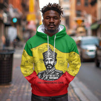 Haile Selassie I Hoodie Ethiopia Lion of Judah and Conquering Lion Pattern Tribute - Wonder Print Shop