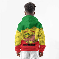 Haile Selassie I Kid Hoodie Ethiopia Lion of Judah and Conquering Lion Pattern Tribute - Wonder Print Shop