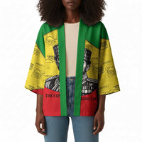 Haile Selassie I Kimono Ethiopia Lion of Judah and Conquering Lion Pattern Tribute - Wonder Print Shop