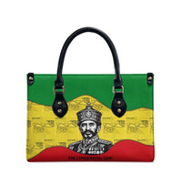 Haile Selassie I Leather Bag Ethiopia Lion of Judah and Conquering Lion Pattern Tribute - Wonder Print Shop