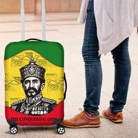 Haile Selassie I Luggage Cover Ethiopia Lion of Judah and Conquering Lion Pattern Tribute - Wonder Print Shop