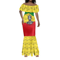 Haile Selassie I Mermaid Dress Ethiopia Lion of Judah and Conquering Lion Pattern Tribute - Wonder Print Shop