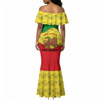 Haile Selassie I Mermaid Dress Ethiopia Lion of Judah and Conquering Lion Pattern Tribute - Wonder Print Shop
