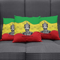 Haile Selassie I Pillow Cover Ethiopia Lion of Judah and Conquering Lion Pattern Tribute - Wonder Print Shop