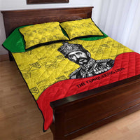 Haile Selassie I Quilt Bed Set Ethiopia Lion of Judah and Conquering Lion Pattern Tribute - Wonder Print Shop