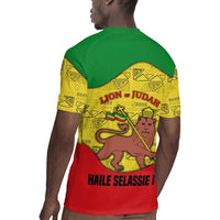 Haile Selassie I Rugby Jersey Ethiopia Lion of Judah and Conquering Lion Pattern Tribute - Wonder Print Shop
