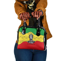 Haile Selassie I Shoulder Handbag Ethiopia Lion of Judah and Conquering Lion Pattern Tribute - Wonder Print Shop