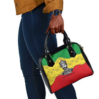 Haile Selassie I Shoulder Handbag Ethiopia Lion of Judah and Conquering Lion Pattern Tribute - Wonder Print Shop