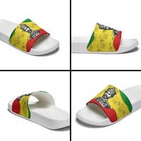Haile Selassie I Slide Sandals Ethiopia Lion of Judah and Conquering Lion Pattern Tribute - Wonder Print Shop