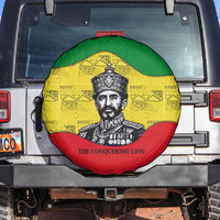 Haile Selassie I Spare Tire Cover Ethiopia Lion of Judah and Conquering Lion Pattern Tribute - Wonder Print Shop