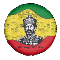 Haile Selassie I Spare Tire Cover Ethiopia Lion of Judah and Conquering Lion Pattern Tribute - Wonder Print Shop