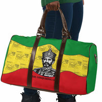 Haile Selassie I Travel Bag Ethiopia Lion of Judah and Conquering Lion Pattern Tribute - Wonder Print Shop