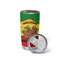 Haile Selassie I Tumbler Cup Ethiopia Lion of Judah and Conquering Lion Pattern Tribute - Wonder Print Shop