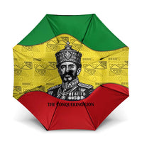 Haile Selassie I Umbrella Ethiopia Lion of Judah and Conquering Lion Pattern Tribute - Wonder Print Shop