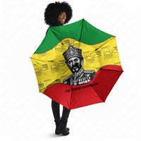 Haile Selassie I Umbrella Ethiopia Lion of Judah and Conquering Lion Pattern Tribute - Wonder Print Shop