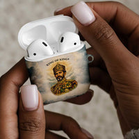 Haile Selassie I Ethiopia AirPods Case with King of Kings and Conquering Lion Cloud Rays and Regal Portrait - Wonder Print Shop